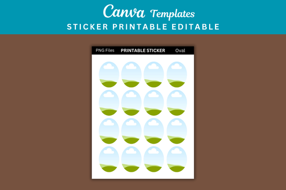 1 Oval Sticker Printable Templates: A Designer's Time-Saver