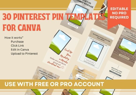 30 Pinterest Pin Templates for Canva: Minimalist Design for Maximum Impact
