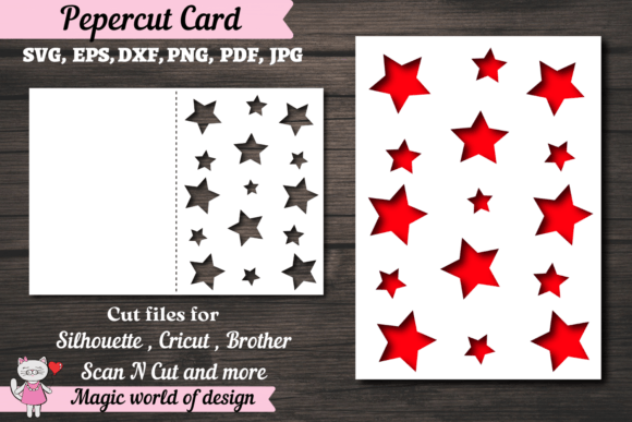 Asterisks Card Svg: Your Go-To Papercut Templates