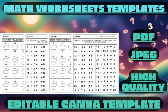Practical Math Worksheets Templates for Grades 2 and 3