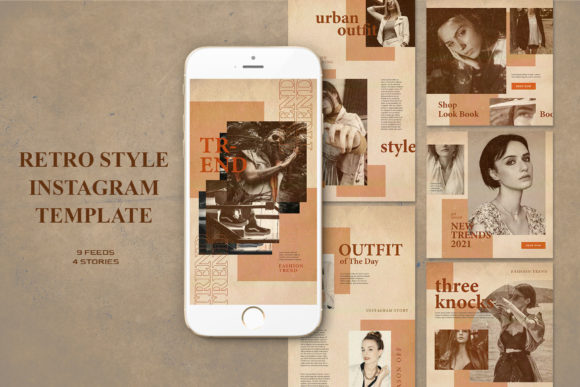 Retro Style Instagram Templates: A Designer's Shortcut to a Cohesive Feed