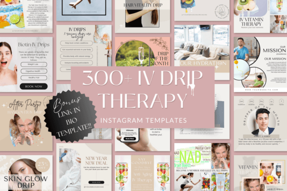 Transform Your Feed: IV Drip Instagram Templates